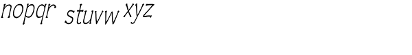 Czaristane Condensed Oblique Font LOWERCASE