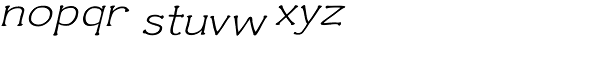 Czaristane Expanded Oblique Font LOWERCASE