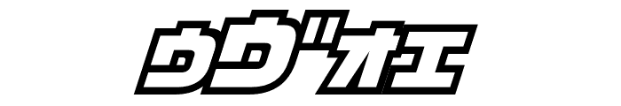 D3 Cosmism Katakana Oblique Font OTHER CHARS