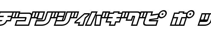 D3 Cosmism Katakana Oblique Font UPPERCASE
