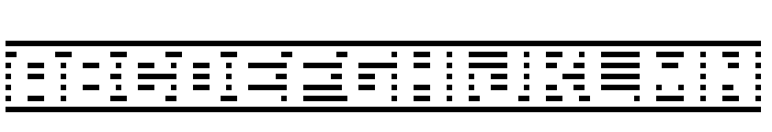 D3 DigiBitMapism type B Font UPPERCASE