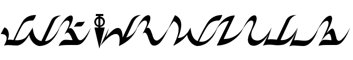 D'ni Script Linguistic Mapping Font LOWERCASE