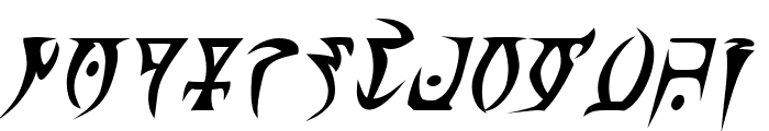 Daedra Bold Italic Font UPPERCASE