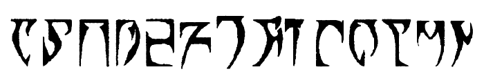 Daedric Runes Font UPPERCASE