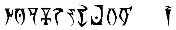 Daedric Runes Font UPPERCASE