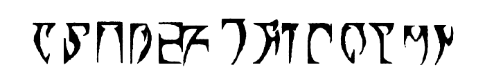 Daedric Runes Font LOWERCASE