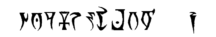 Daedric Runes Font LOWERCASE