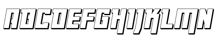 Danger Flight 3D Italic Font LOWERCASE