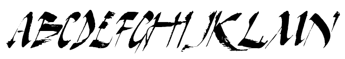 Dark Horse Italic Font UPPERCASE