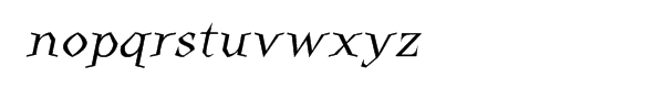 Darwin Medium Italic Font LOWERCASE