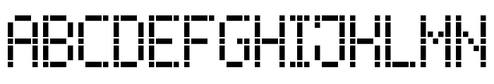 Dash Dot LCD-7 Font UPPERCASE