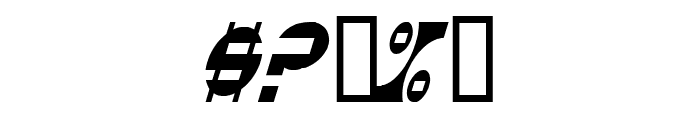 Datacut Italic Font OTHER CHARS