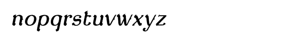 De Gama Regular Italic Font LOWERCASE