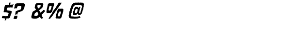 Dead Zone Oblique Font OTHER CHARS