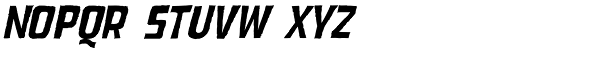 Dead Zone Oblique Font UPPERCASE