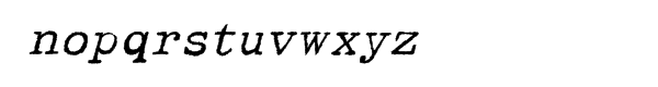 Dear John™ Italic Font LOWERCASE