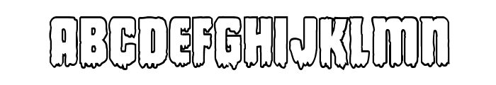 Deathblood Bold Outline Font LOWERCASE