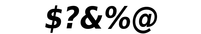 DejaVu Sans Condensed Bold Oblique Font OTHER CHARS