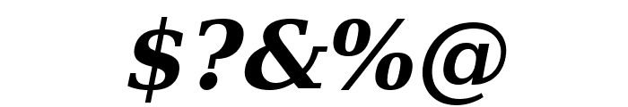 DejaVu Serif Bold Italic Font OTHER CHARS