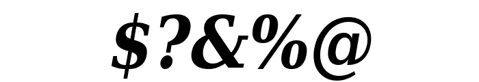 DejaVu Serif Condensed Bold Italic Font OTHER CHARS