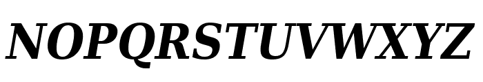 DejaVu Serif Condensed Bold Italic Font UPPERCASE