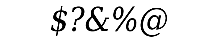 DejaVu Serif Condensed Italic Font OTHER CHARS
