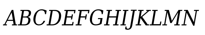 DejaVu Serif Condensed Italic Font UPPERCASE