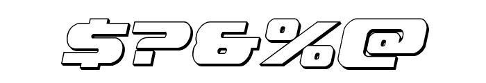 Dekaranger 3D Italic Font OTHER CHARS