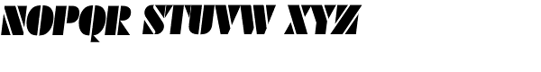Deko Black Serial Italic Font UPPERCASE