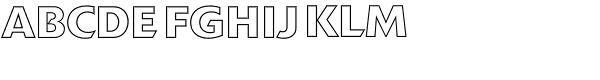 Delta BQ-Outline Font UPPERCASE