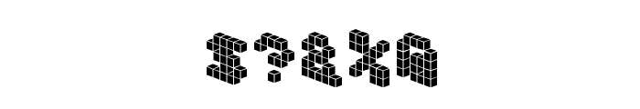 DemonCubicBlockFont Tile Font OTHER CHARS