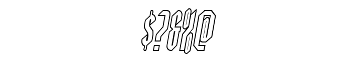 Devil Summoner Outline Italic Font OTHER CHARS