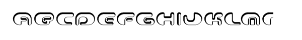 DF Contour Shaded Font LOWERCASE