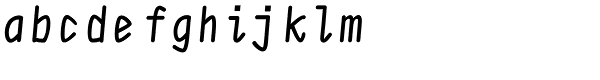 DF Staple Mono Bold Italic Font LOWERCASE