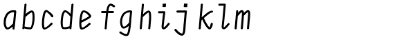 DF Staple Mono Medium Italic Font LOWERCASE