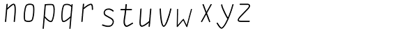 DF Staple Mono Regular Italic Font LOWERCASE