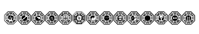 Dharma Initiative Logos Font UPPERCASE