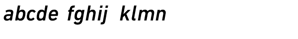 DIN Next Paneuropean W1G Medium Italic Font LOWERCASE