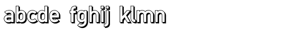 DINfun Pro Plain Shadow Font LOWERCASE