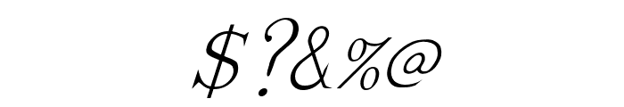 Dickens Italic Font OTHER CHARS