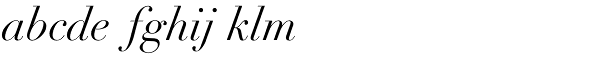 Didot LTStd-Italic Font LOWERCASE