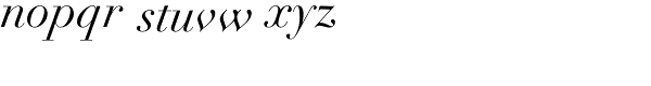 Didot LTStd-Italic Font LOWERCASE