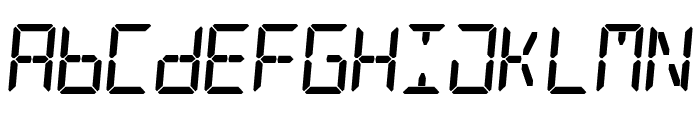 Digital Counter 7 Italic Font LOWERCASE