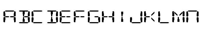 Digital Readout ExpUpright Font LOWERCASE