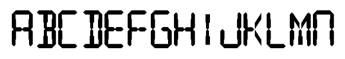 Digital Readout Thick Upright Font LOWERCASE