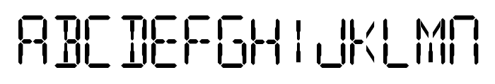 Digital Readout Upright Font UPPERCASE