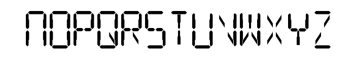 Digital Readout Upright Font UPPERCASE