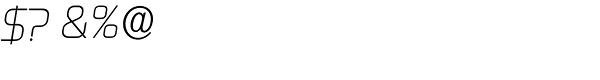 Digital Serial-Italic Font OTHER CHARS