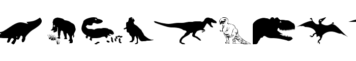 DinoSilhouettes Font LOWERCASE