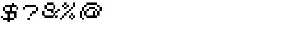 Diphtong Pixel Oblique Font OTHER CHARS